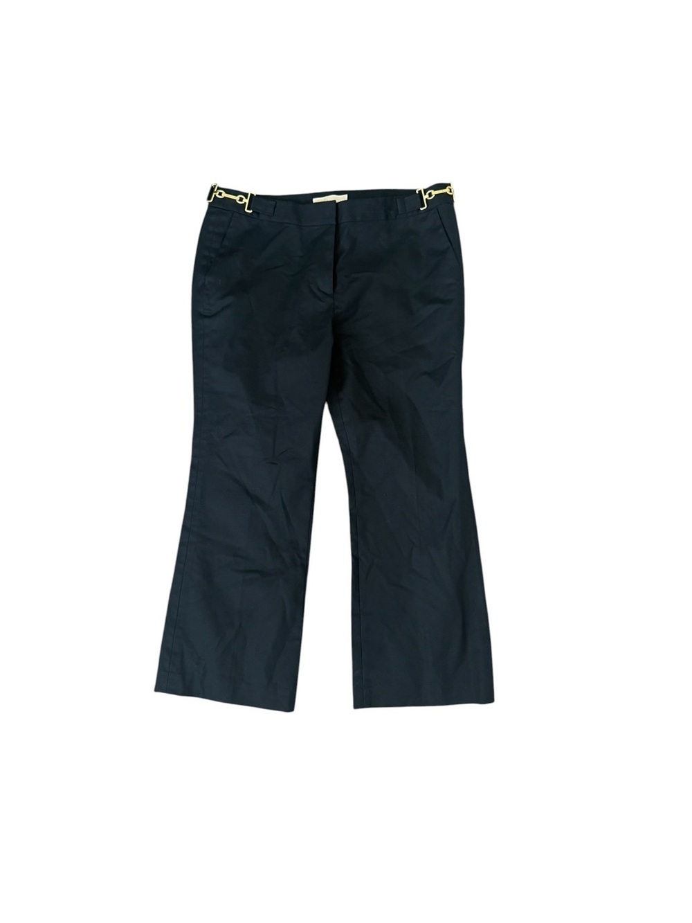 MICHAEL Michael Kors Dark Blue Work Pants with Gold Hardware Size 10